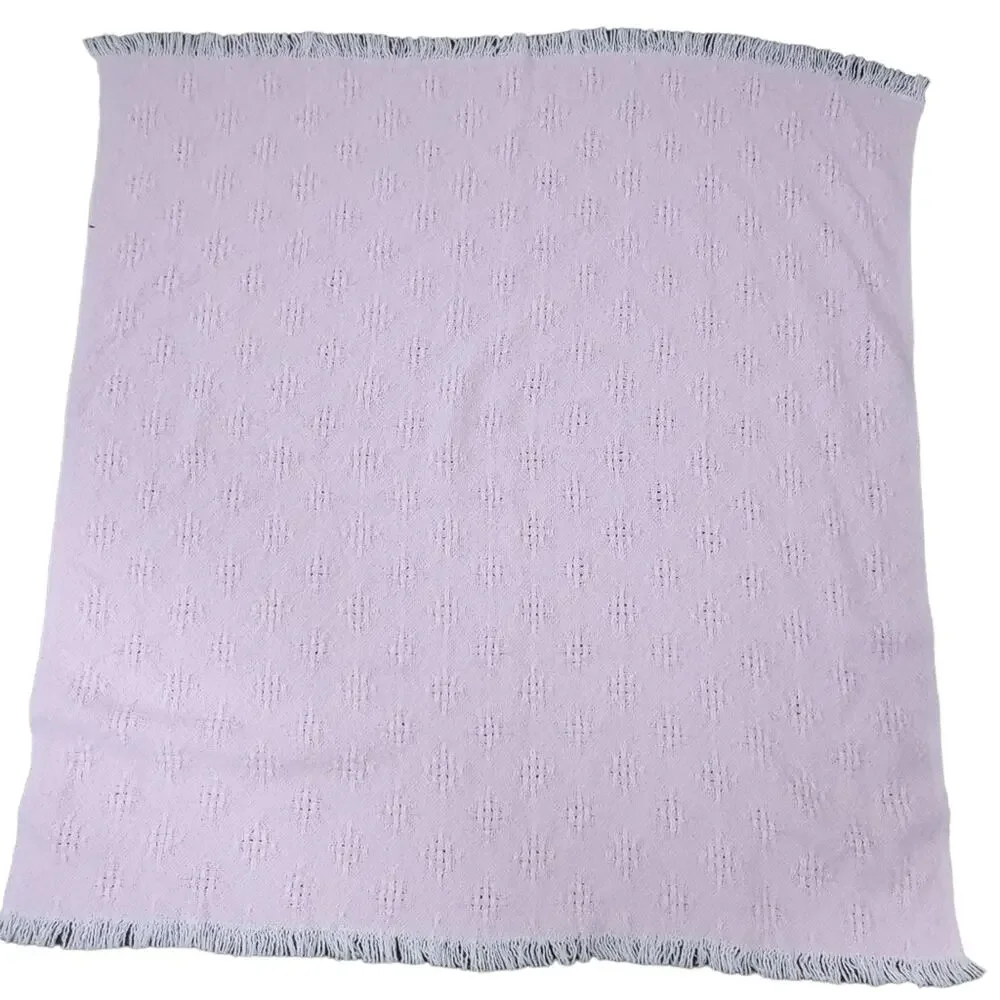 Baby Blanket Pink 36x38, Soft, High Quality Girls Baby Blanket, Fringe Trim